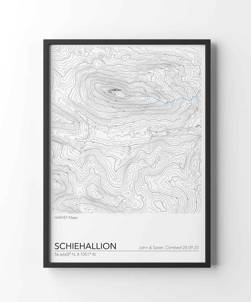 Contour Map Print Schiehallion