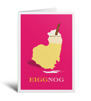 Eiggnog Christmas Card