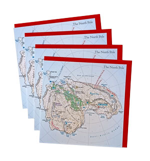 North Pole pack of 4 cards