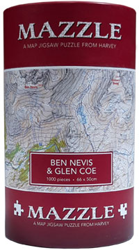 Map Jigsaw Puzzle Ben Nevis & Glen Coe