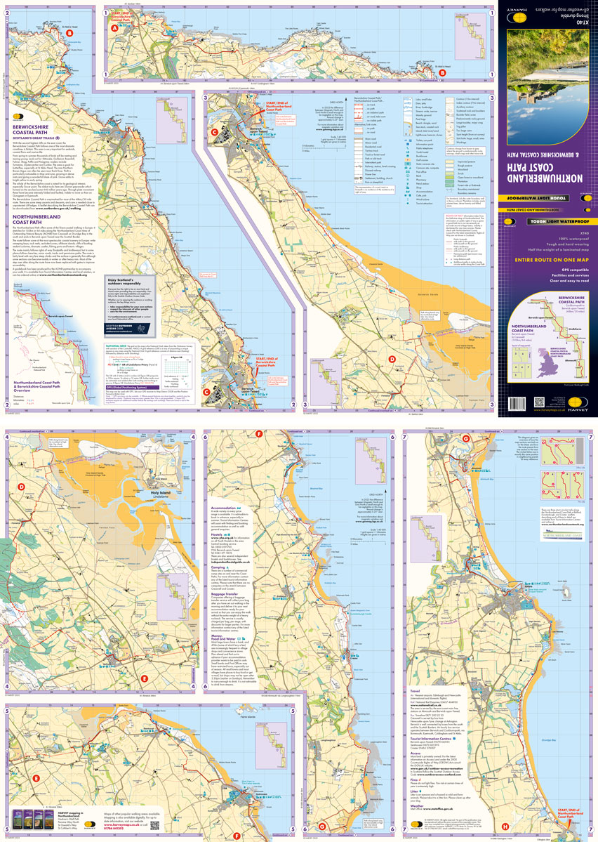 Northumberland Coast Path & Berwickshire Coastal Path Map