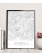 Contour Map Print Yorkshire 3 Peaks - view 2